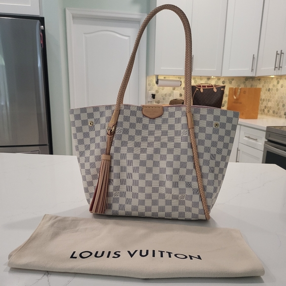 Louis Vuitton Propriano Damier Azur with Rose Ballerine Tote - Picture 3 of 17